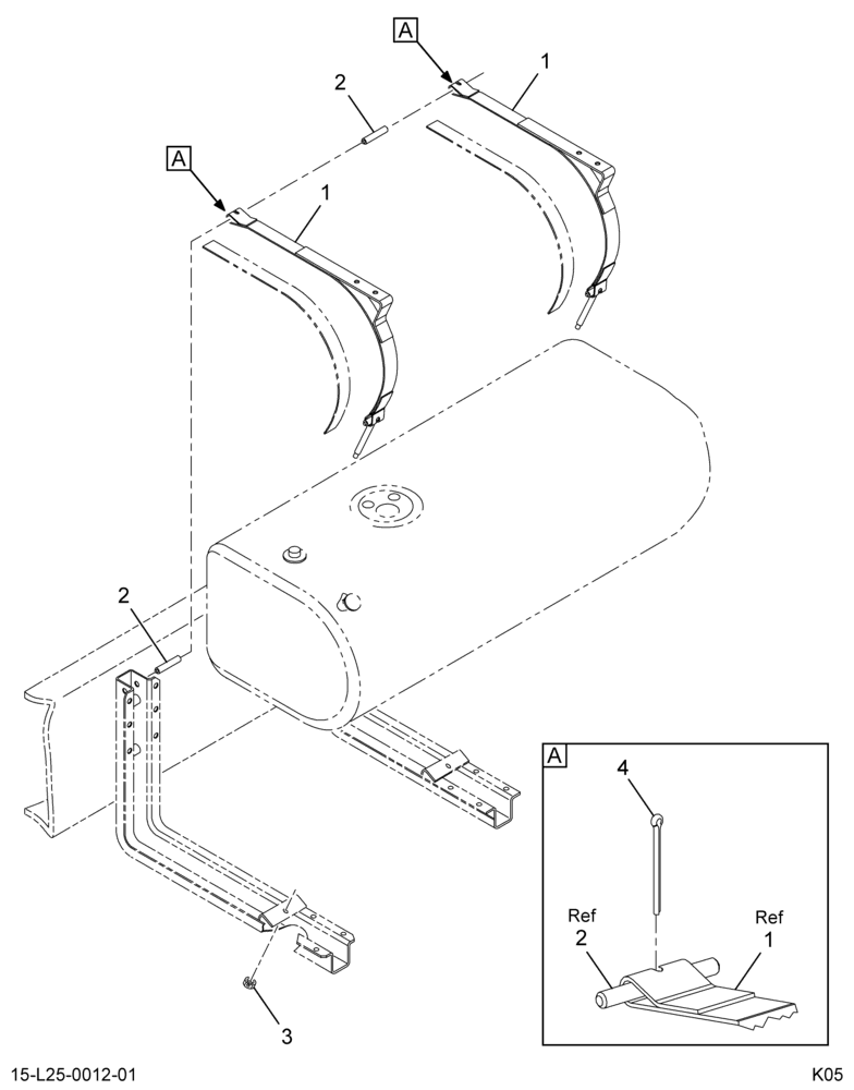 ..FUEL TANK, LSM, 50 GAL 16" (Intl. 3801336F91)