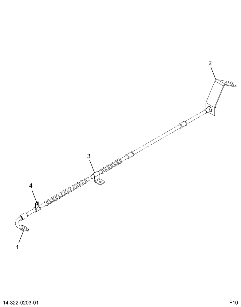 ..HOSE HYD BK  REAR DROP W/QUADR (9C4Z-2C245-G)