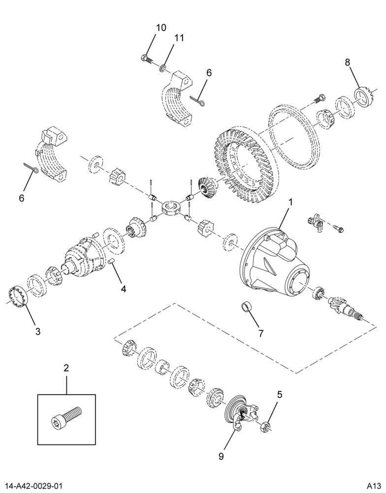 ..R/R AXLE DIFF CAR & CAP ASM (Intl. 3828095F91)
