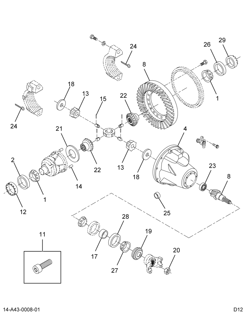 ..DIFFERENTIAL R/R AXLE 4.30 (Intl. 3828114F91)
