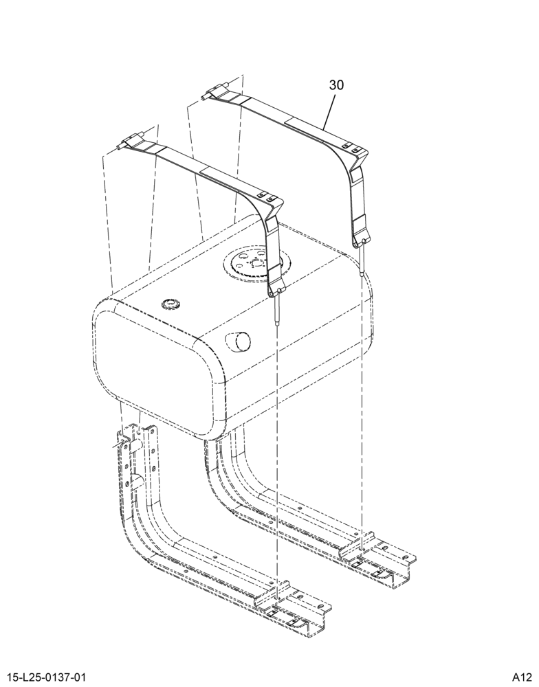 FUEL TANK MODULE; LT SIDE STRAPS, (ABR#6)