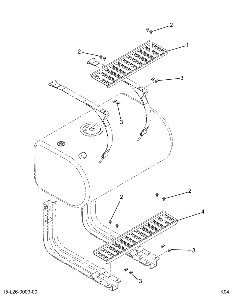 ..STEPS FUEL TANK  LSM  16" DP F (Intl. 3801354F91)