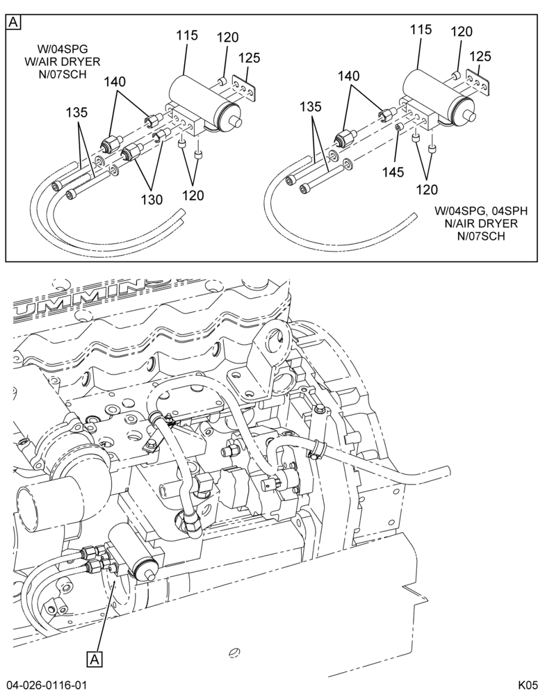 AIR COMPSR & GOVERNOR INSTL; W/CUM ENG