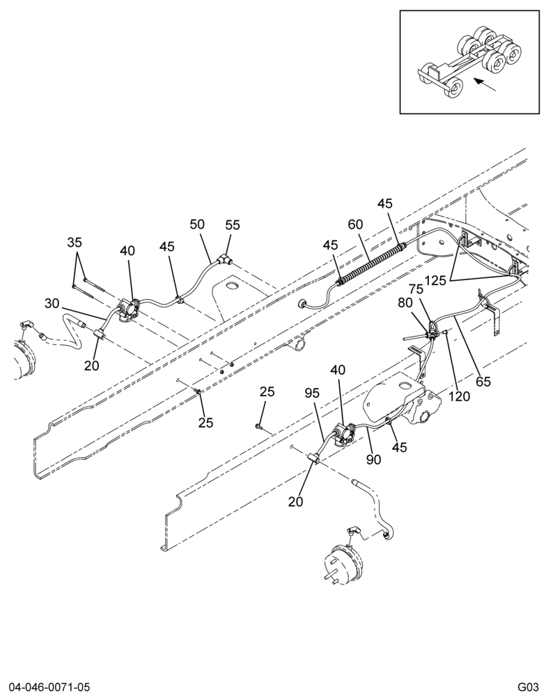 AIR BRK TUBING INSTL; FRONT,MODULATOR