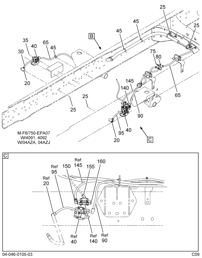 AIR BRK TUBING INSTL; FRONT,QUICK RLSE, MODULATOR 3/3
