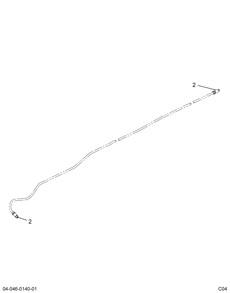 ..TUBE HYD - RIGHT ANCHOR FTG T (Intl. 3594538C2)