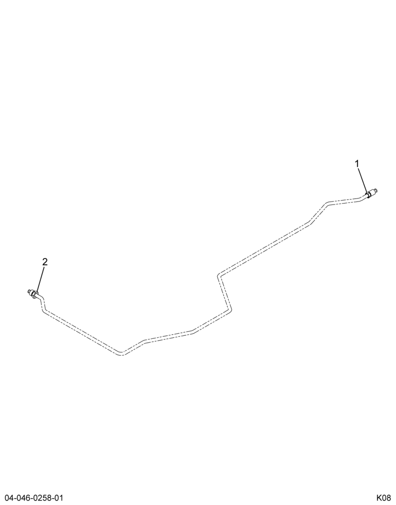 ..TUBE, HYD FRONT CROSSOVER - HP (Intl. 3818037C2)