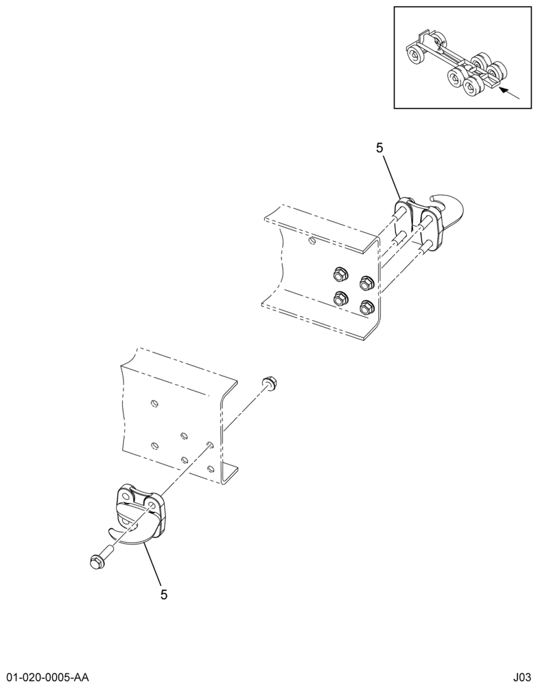 TOW HOOK & MTG; REAR