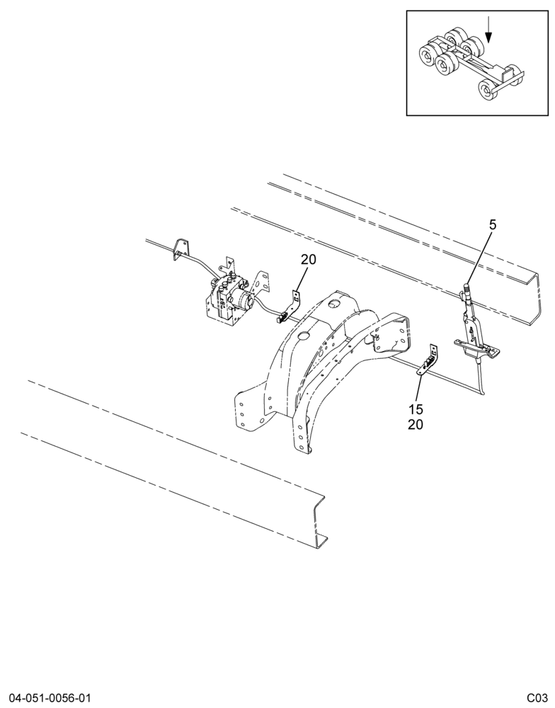 PARKING BRAKE LEVER & MTG; HYD ABS