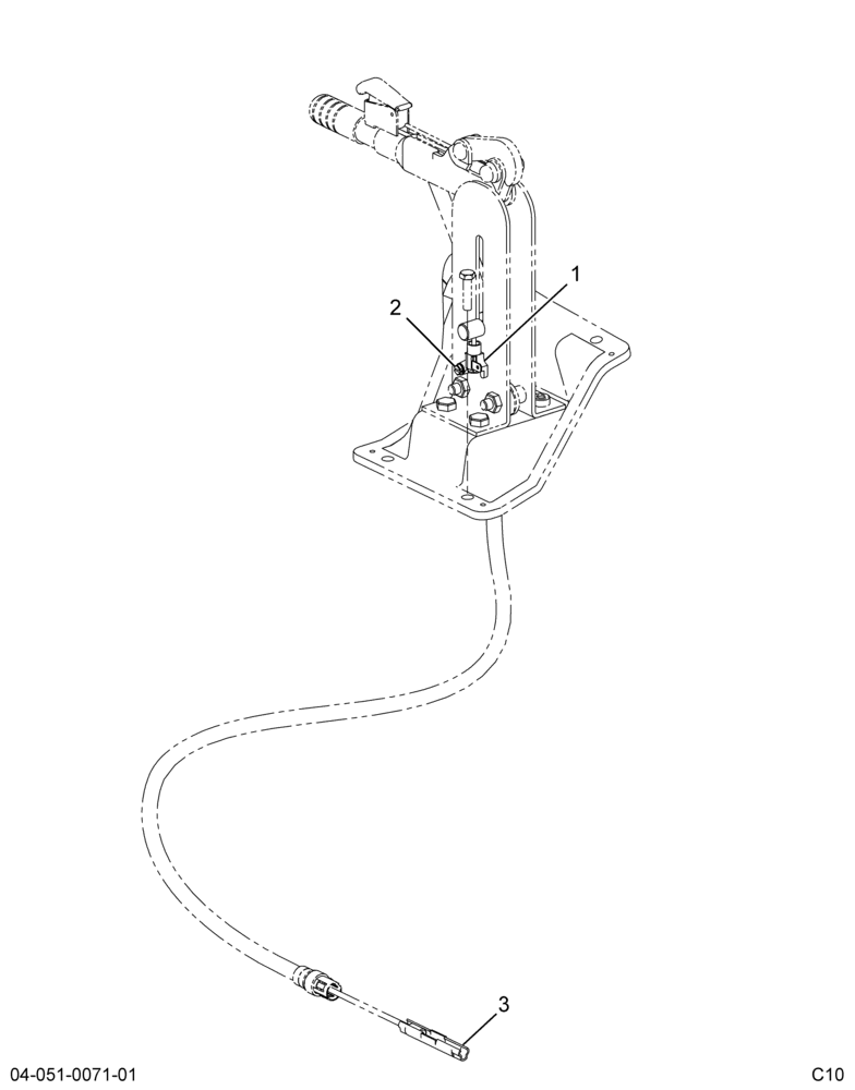 ..LEVER HAND BRK CNTRL W/CABLE (4C4Z-2649-CA)