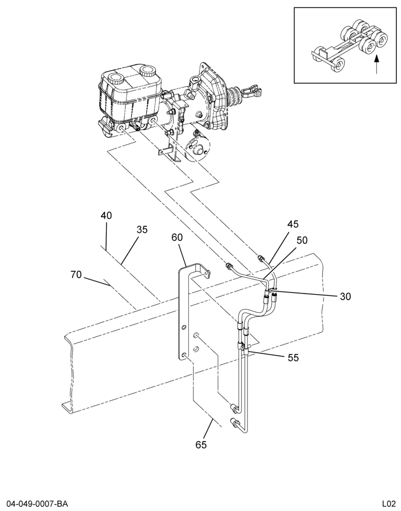 MASTER CYLINDER TUBING INSTL