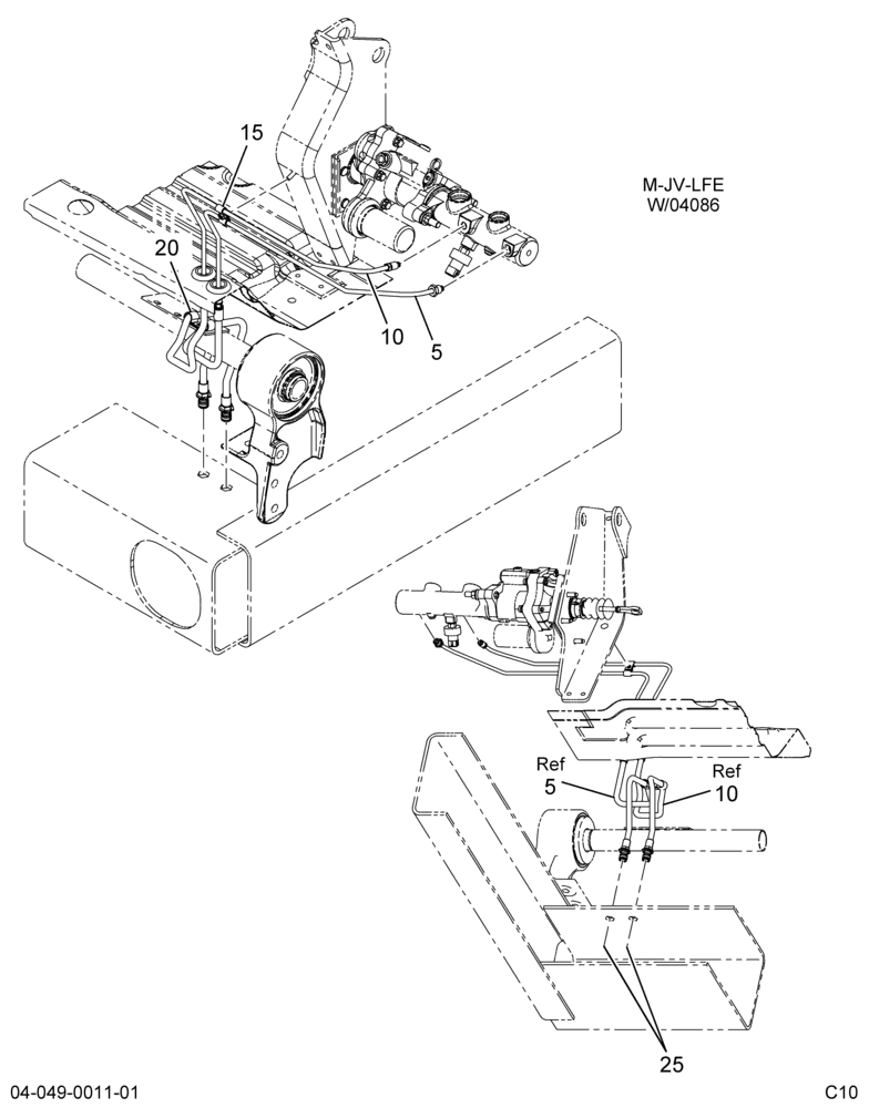MASTER CYLINDER TUBING INSTL