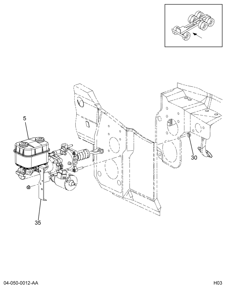 BRAKE CYLINDER & MTG; HYD