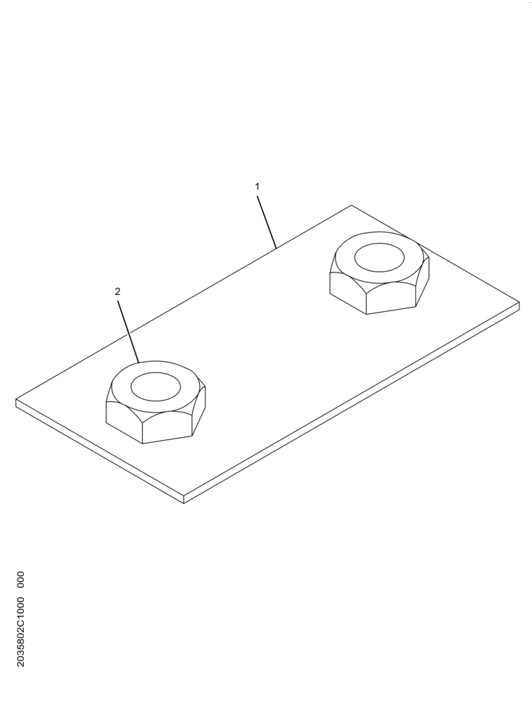 ......PLATE,ASM WELD NUT M10 30 (Intl. 3596329C1)