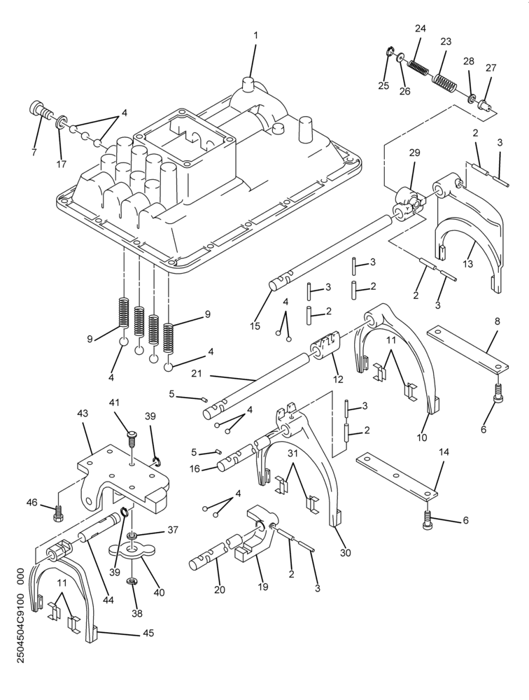....HOUSING, SHIFT BAR W/BARS (Eng. 4C4O-7C453-RA)