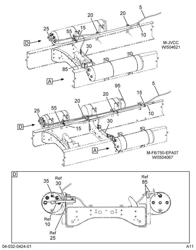 AIR TANK TUBING INSTL; M-F6/750-EPA07 AIR TANK PACKAGES 3/3