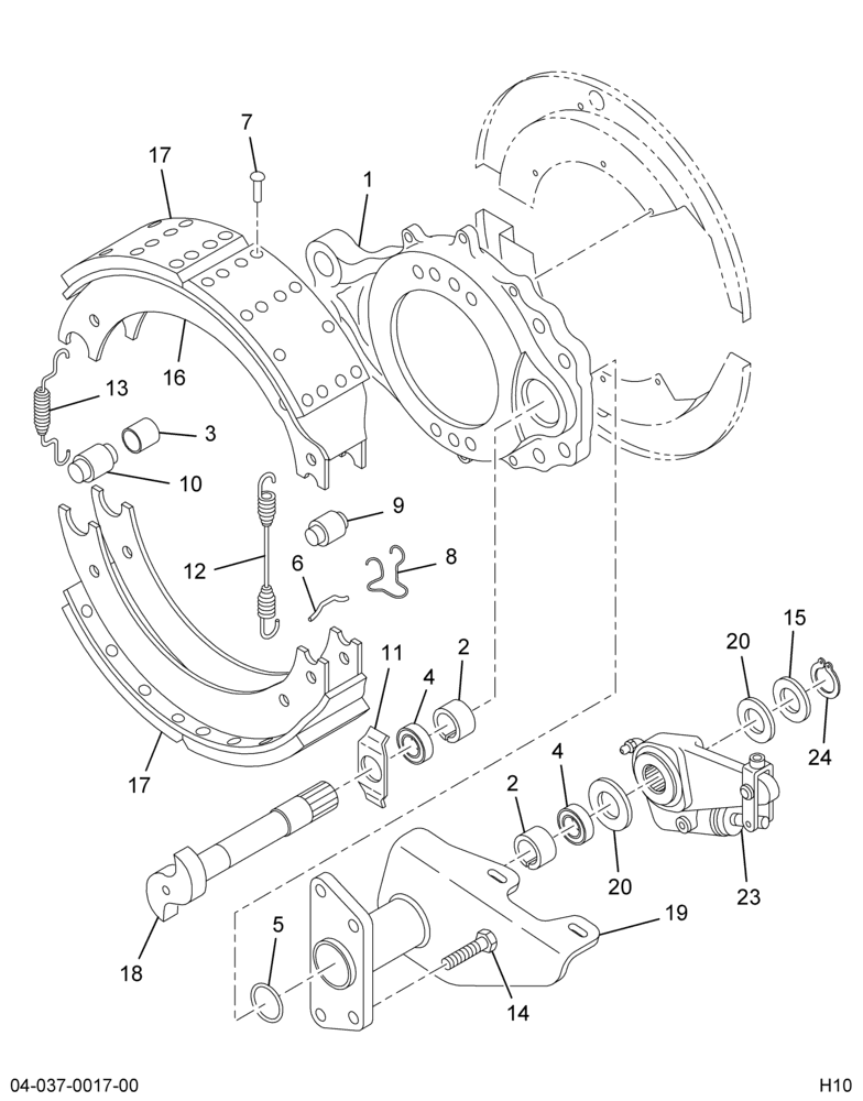 ..BRAKE GROUP REAR LT 16.5X7 Q+ (Intl. 3712299C91)