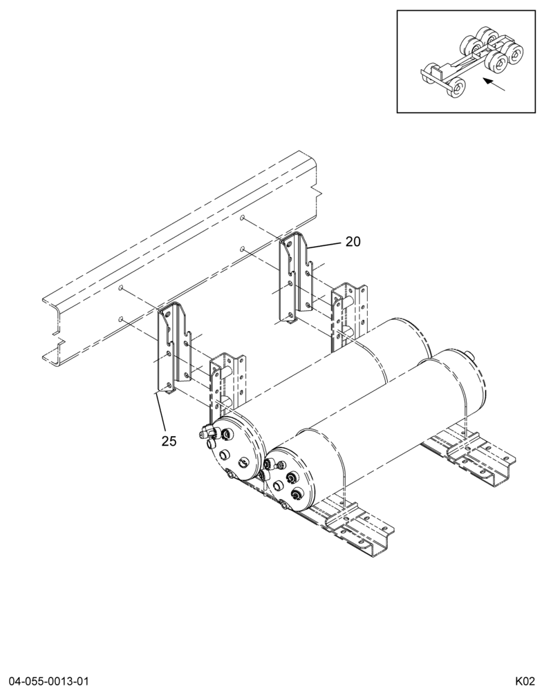 AIR TANK MODULE MTG; ON FUEL TANK HANGERS