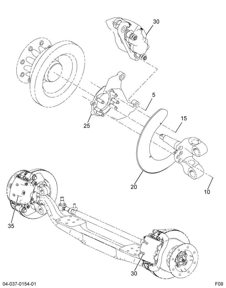 FRT BRAKE INSTL; HYD DISC, 2.36" (60MM), DUAL PISTONS