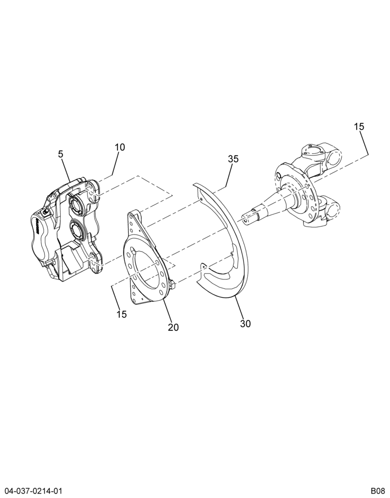FRT BRAKE INSTL; HYDRAULIC, 70MM CALIPER, COMPONENTS