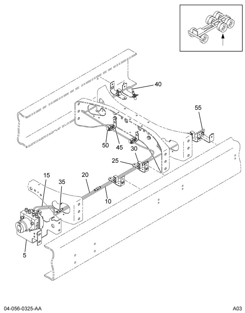 BRK TUBING INSTL; REAR SECT, CONTROL & MTG, ABS