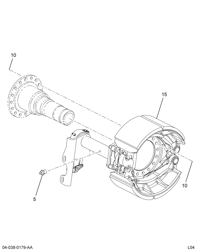 RR BRAKE INSTL; MERITOR 15 X 8.625 Q+