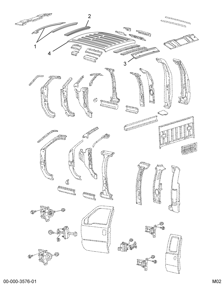 ..PANEL ASSY ROOF CREW CAB L/SS (4C4Z-7250202-FA)