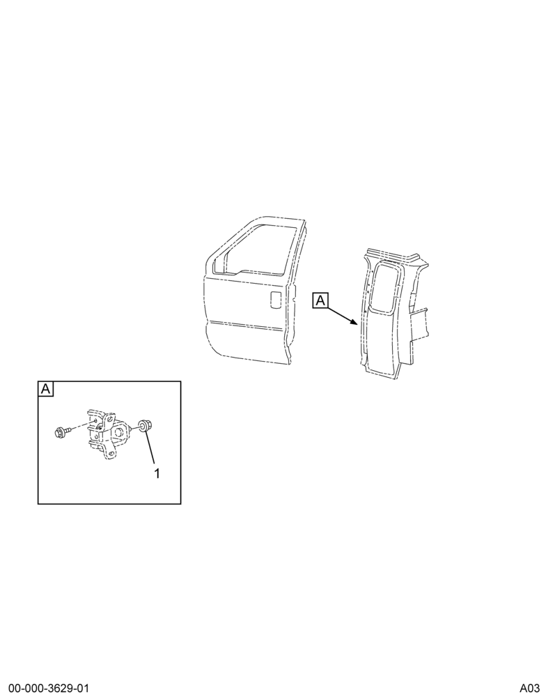 ....HINGE DOOR ASM REAR (F81Z-2626800-AA)
