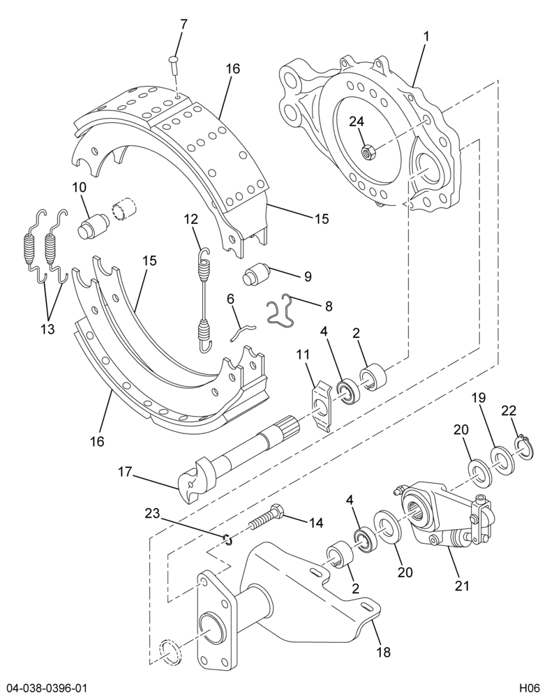 ..BRAKE GROUP REAR LT*16.5 X 7.0 (Intl. 3548328C91)