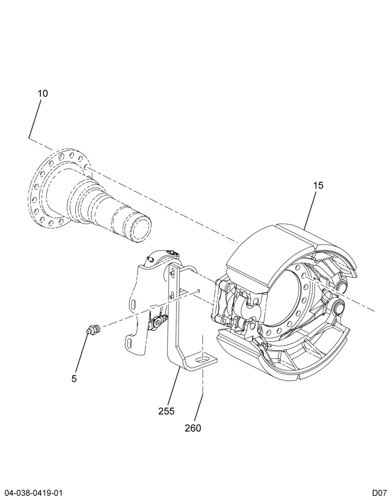 RR BRAKE INSTL; MERITOR 15 X 8.625 Q+