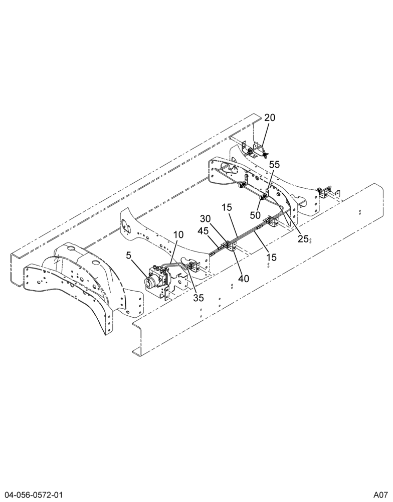 BRK TUBING INSTL; REAR SECT, ABS W/SUPER CAB