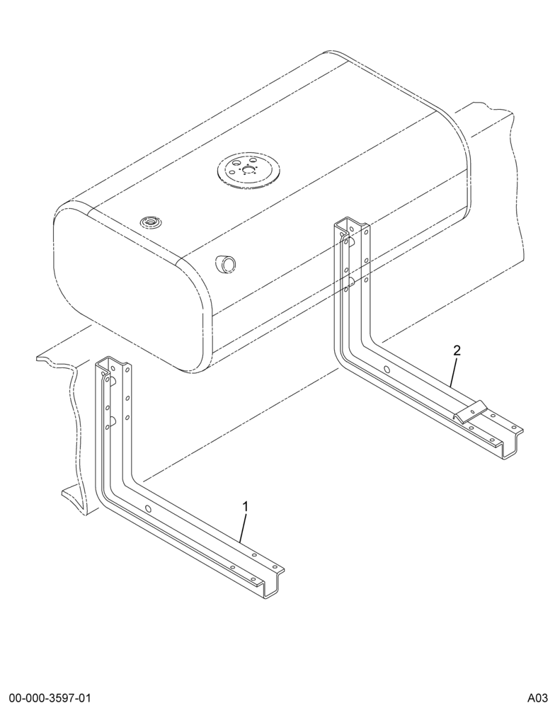 ..FUEL TK*SUPPORT  50 GAL D-S (Eng. 4C4O-9061-KA)