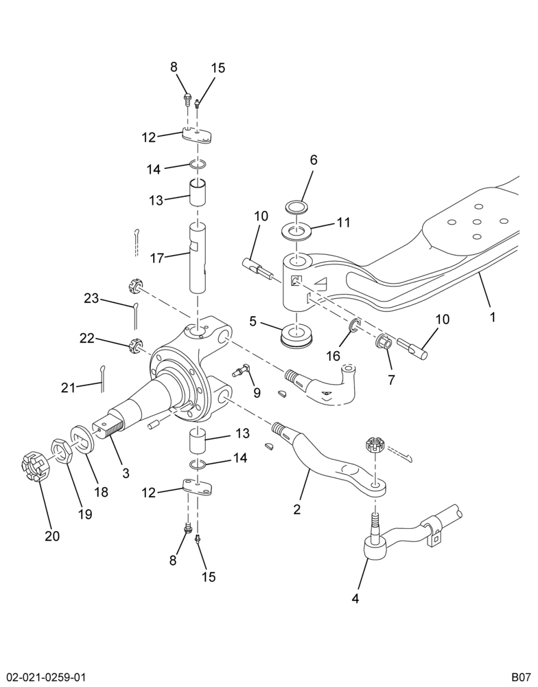 ..AXLE ASSY FRT 02ADZ D7OON 7K (Eng. 6E7O-3010-BA)