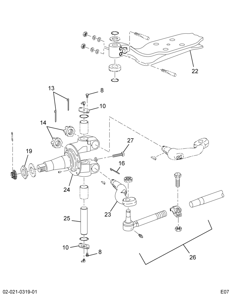 ..AXLE-ASM FRT 02AGJ D850F SWB (4C4Z-3010-MA)
