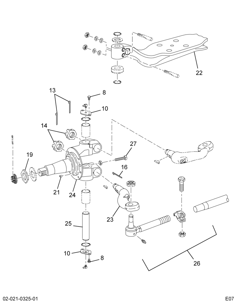 ..AXLE ASSY FRT 02AGJ D850F SWB (Eng. 4C4O-3010-LA)