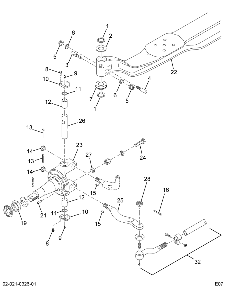 ..AXLE ASSY FRT 02ADD LG WB AIR (Eng. 4C4O-3010-FA)