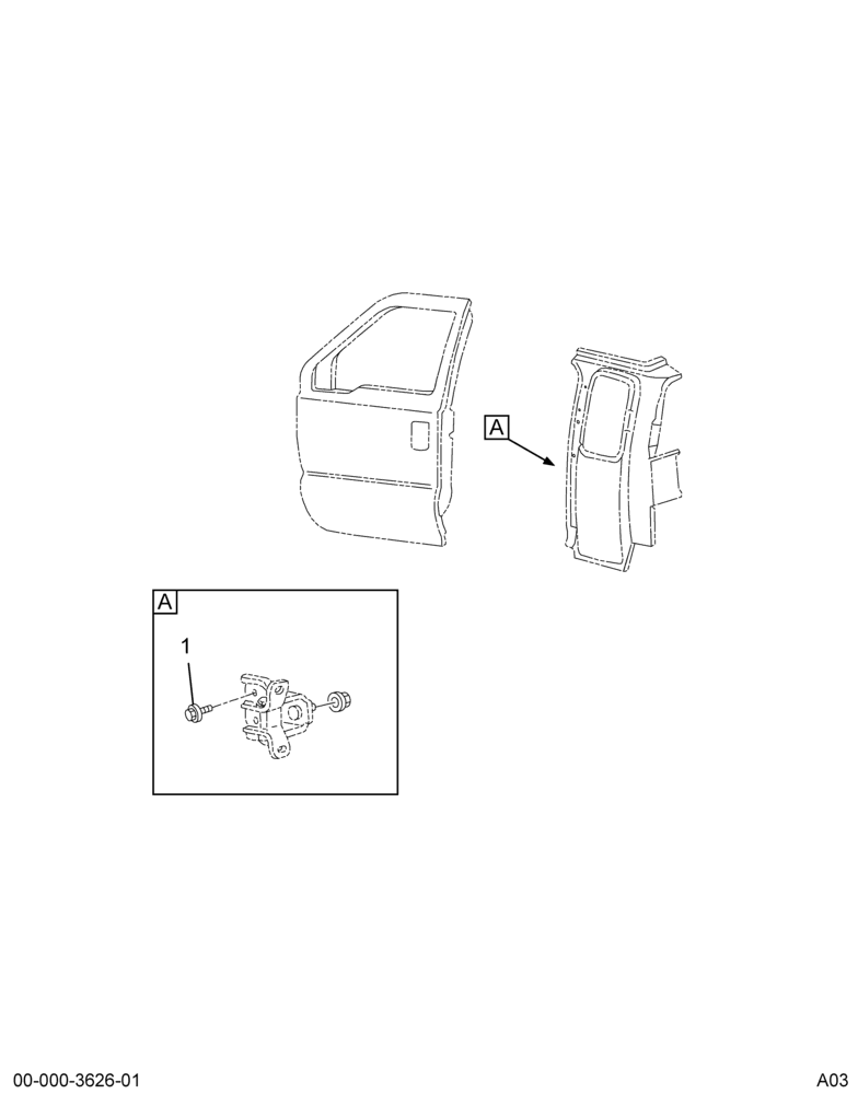 ....HINGE DOOR ASM REAR (F81Z-2626810-AA)