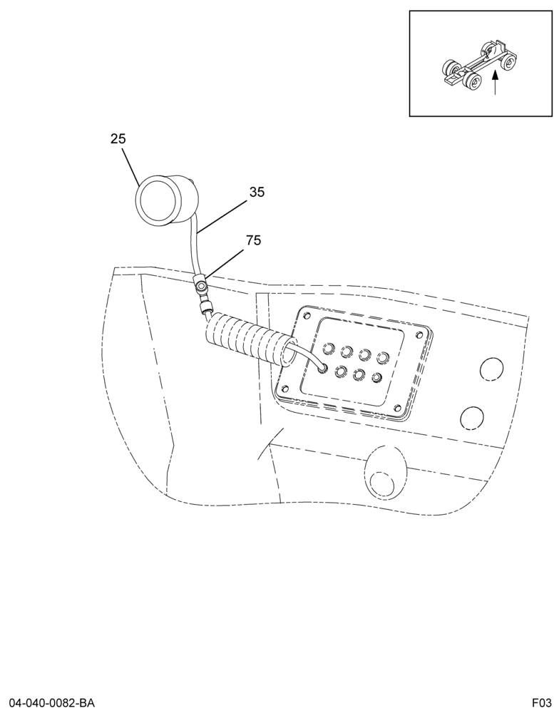 VALVE INSTL; BRAKE AIR TUBING, CAB INSIDE