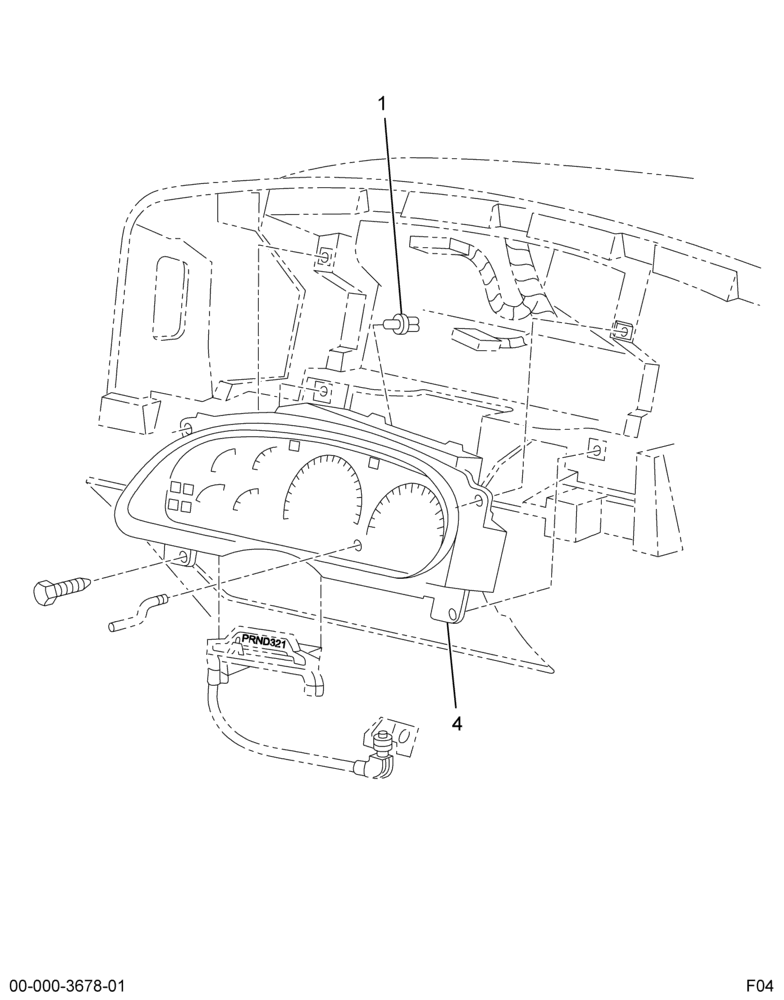 ....CLUSTER INSTRUMENT*ENGLISH (4C4Z-10849-KA)