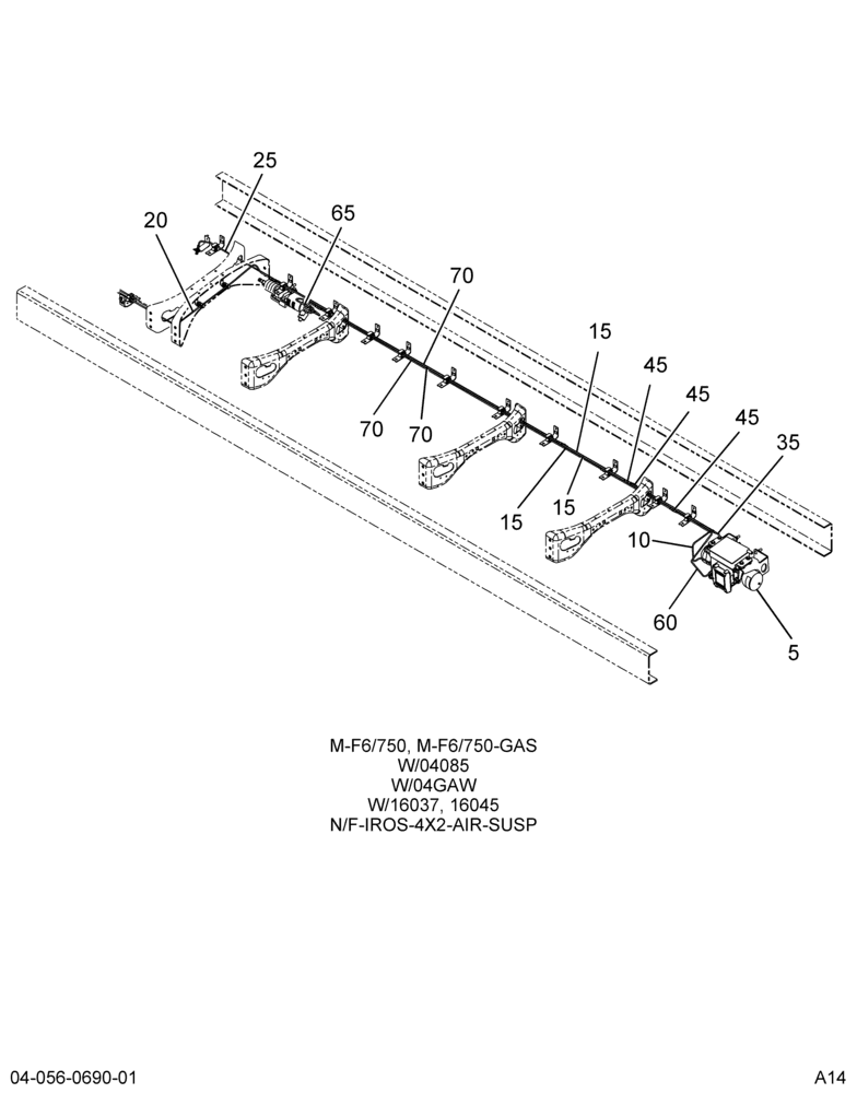 AIR BRK TUBING INSTL; REAR SECTION, FULL POWER 2/2