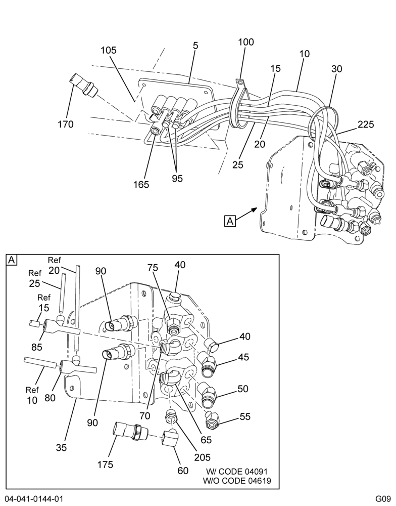 CAB OUTSIDE BRAKE SYSTEM; AIR BRAKE TUBING; W/M-F650/750 3/3