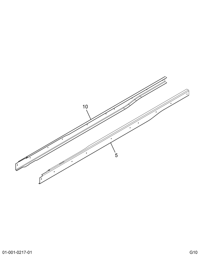 FRAME RAIL SIDEMEMBER; JH04500 W/001CAV, W/0016037