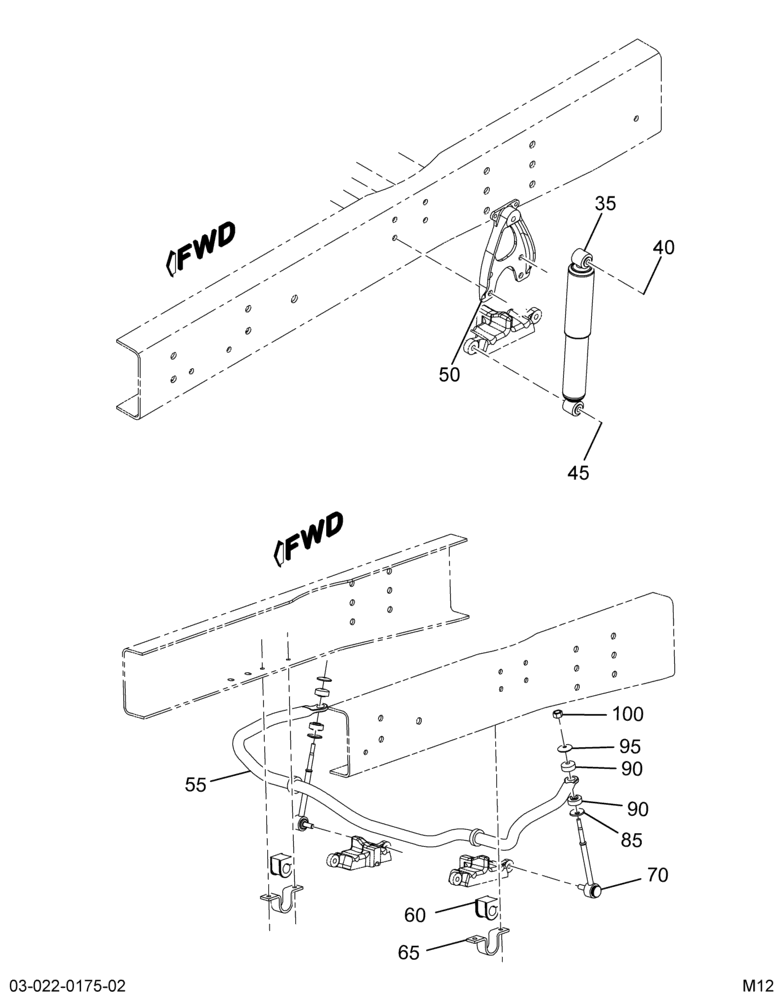 FRT SUSPENSION INSTL; 6 - 7K, W/SHK ABSBR 2/2
