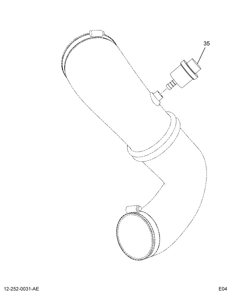 AIR RESTRICTION GAUGE INSTL; (FORD JV CAT 3126E/CUM ISB ENG)