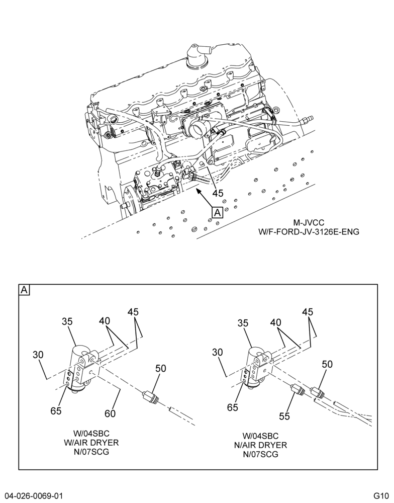 AIR COMPSR & GOVERNOR INSTL; W/CAT ENG