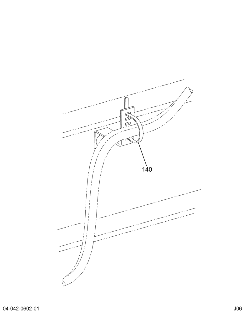 AIR BRK TUBING INSTL; CTR SECT,  W/HYD BRKS