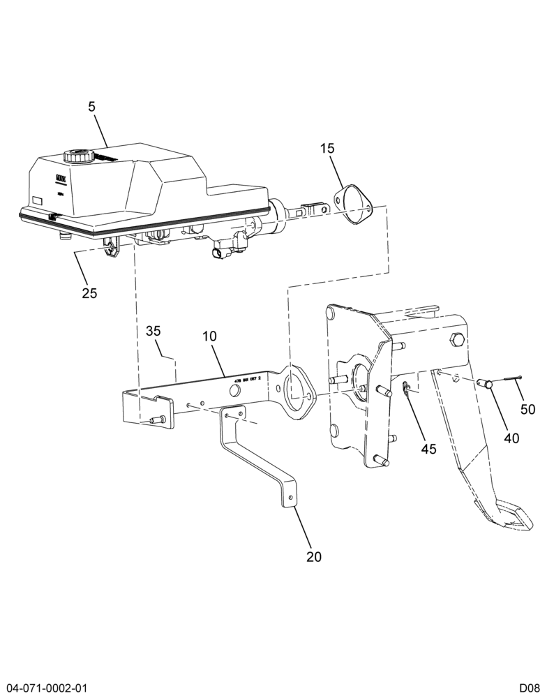 MASTER CYLINDER INSTL; HYD BRAKE