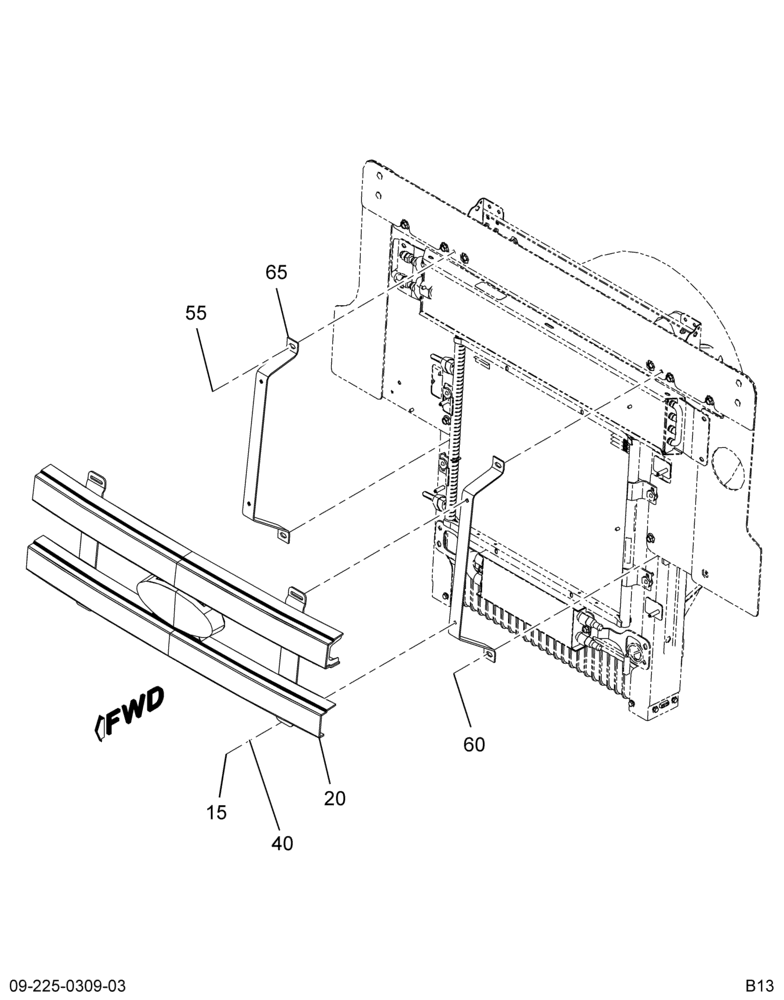 FRT GRILLE INSTL 3/3