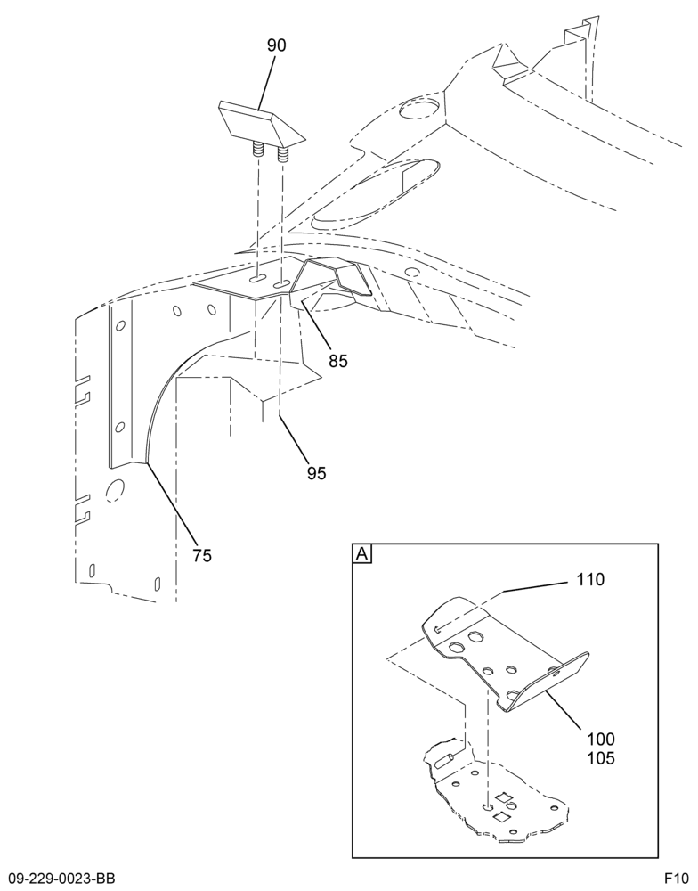 HOOD SUPPORT INSTL 2/2
