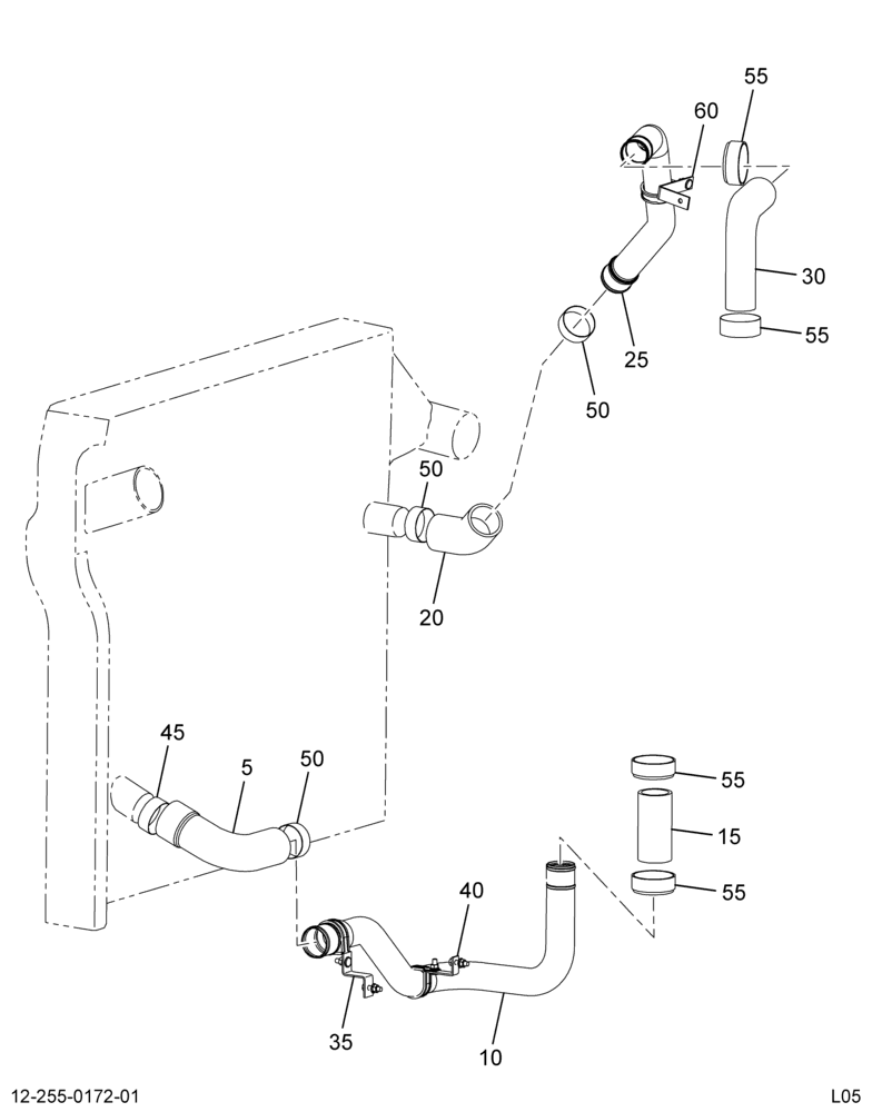 RAD HOSING INSTL; (CUM ISB)